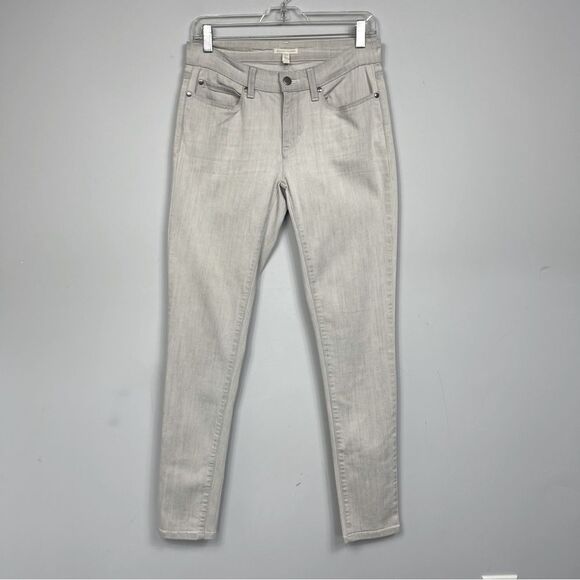 EILEEN FISHER Garment Dyed Light Wash Skinny Organic Cotton Jeans R16MDN Size 6 - Picture 5 of 15